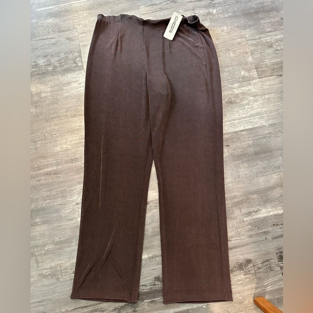 NWT Chico's Brown Pants with Relaxed Fit XL